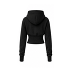 Sweat à capuche zippé court Sculpt
