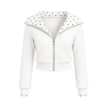 Polka Dot Cropped Hoodie