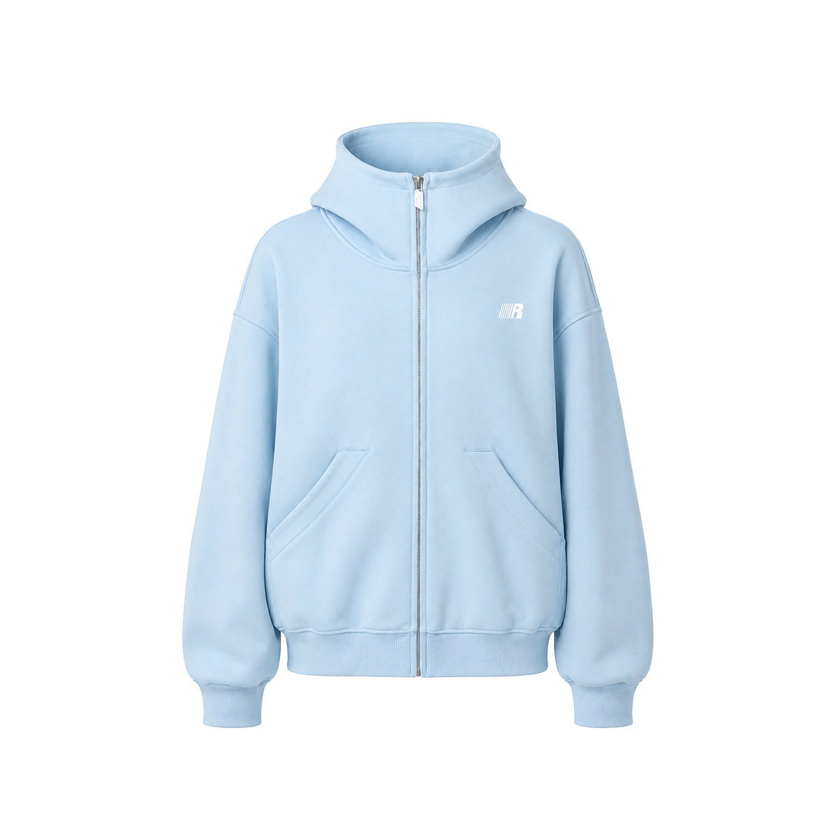 Cloud-hoodie met rits