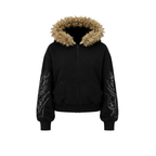 Glitz Script Fur Hoodie