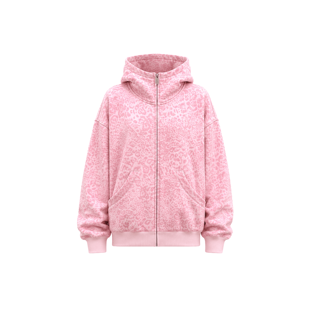 Cloud Leopard Zip Hoodie