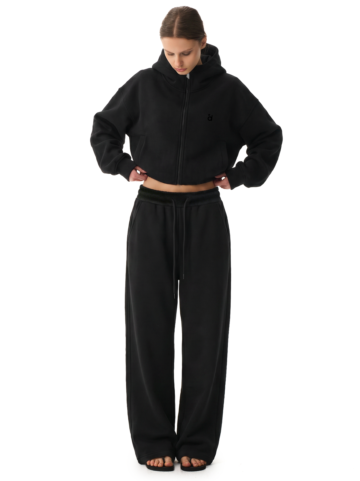 Boxy Cloud-hoodie met rits