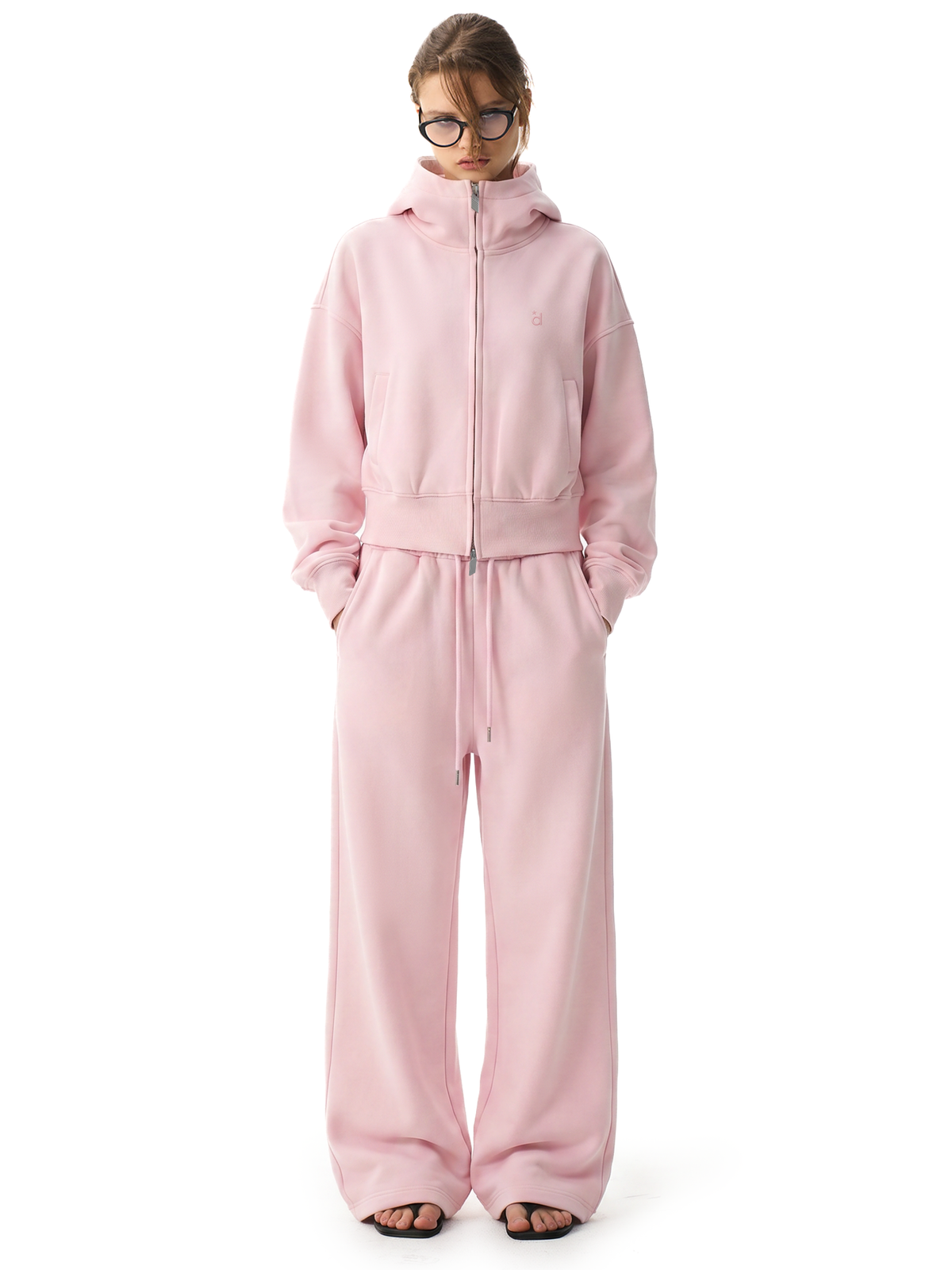 Boxy Cloud-hoodie met rits