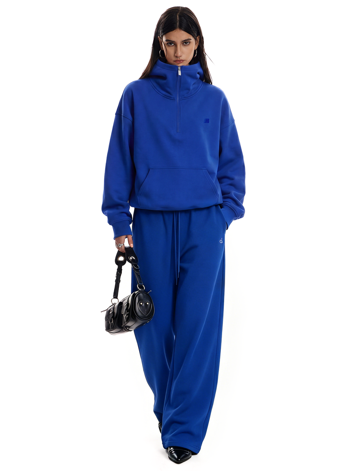 Cloud-hoodie met halve rits