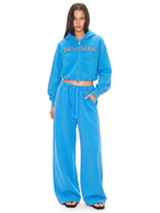 Gewassen hoodie met luipaardapplicatie