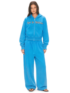 Gewassen hoodie met luipaardapplicatie