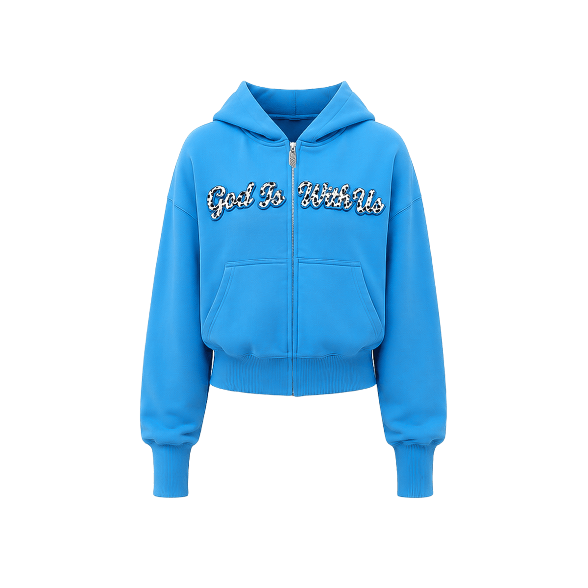 Leopard Applique Washed Hoodie