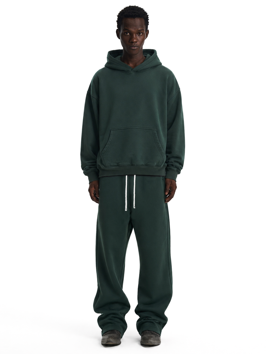Washed Fleece Boxy Hoodie