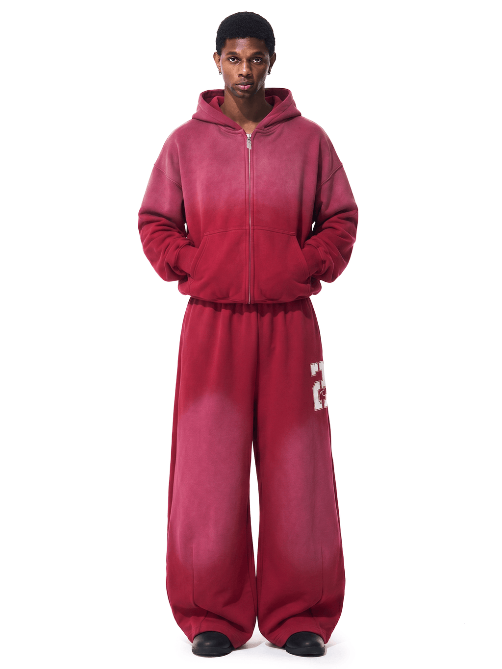 Sweat à capuche zippé délavé