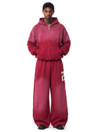 Sweat à capuche zippé délavé