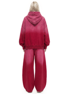 Sweat à capuche zippé délavé