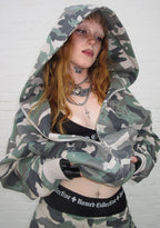 FERAL FAUX FUR STUDDED ZIP HOODIE CAMO (DETACHABLE FUR)