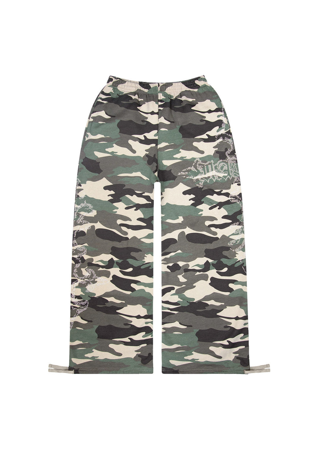 FERAL PANTALONES DEPORTIVOS OVERSIZE CON TACHUELAS, CAMUFLAJE
