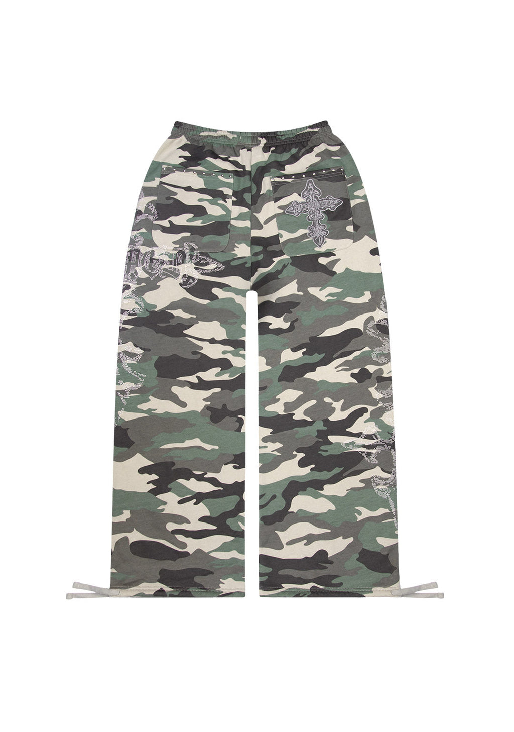 FERAL PANTALONES DEPORTIVOS OVERSIZE CON TACHUELAS, CAMUFLAJE
