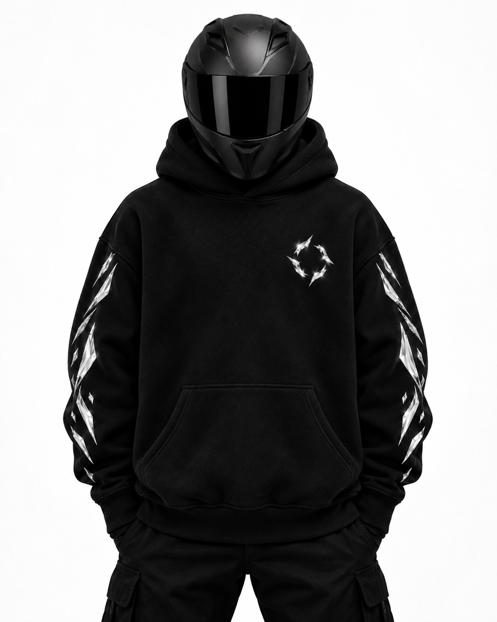Fractured Halo Reflective Hoodie