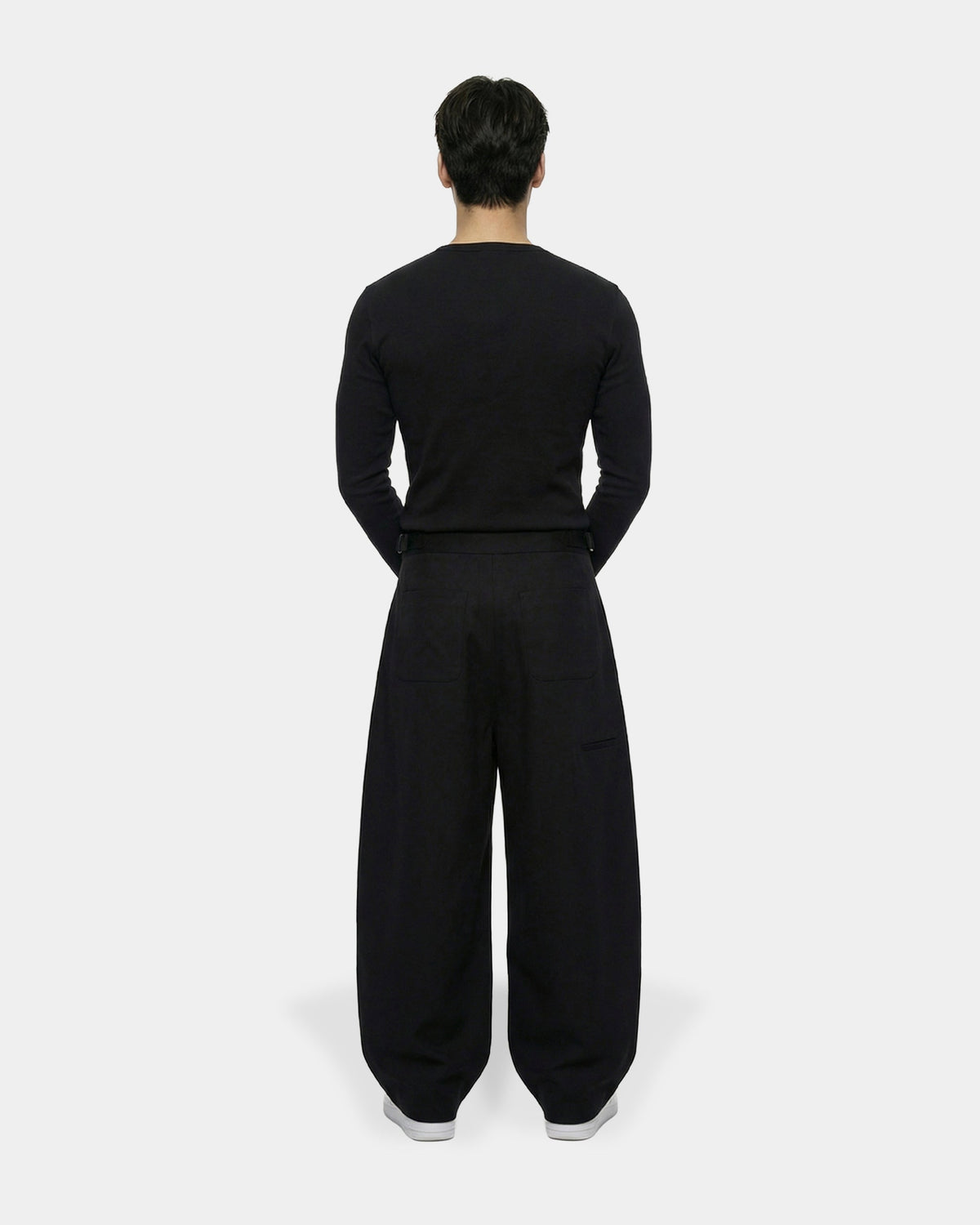 Klassieke geplooide baggy pantalon