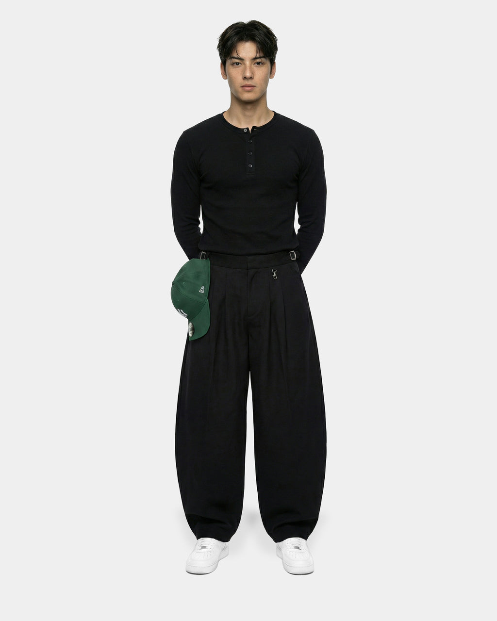 Klassieke geplooide baggy pantalon