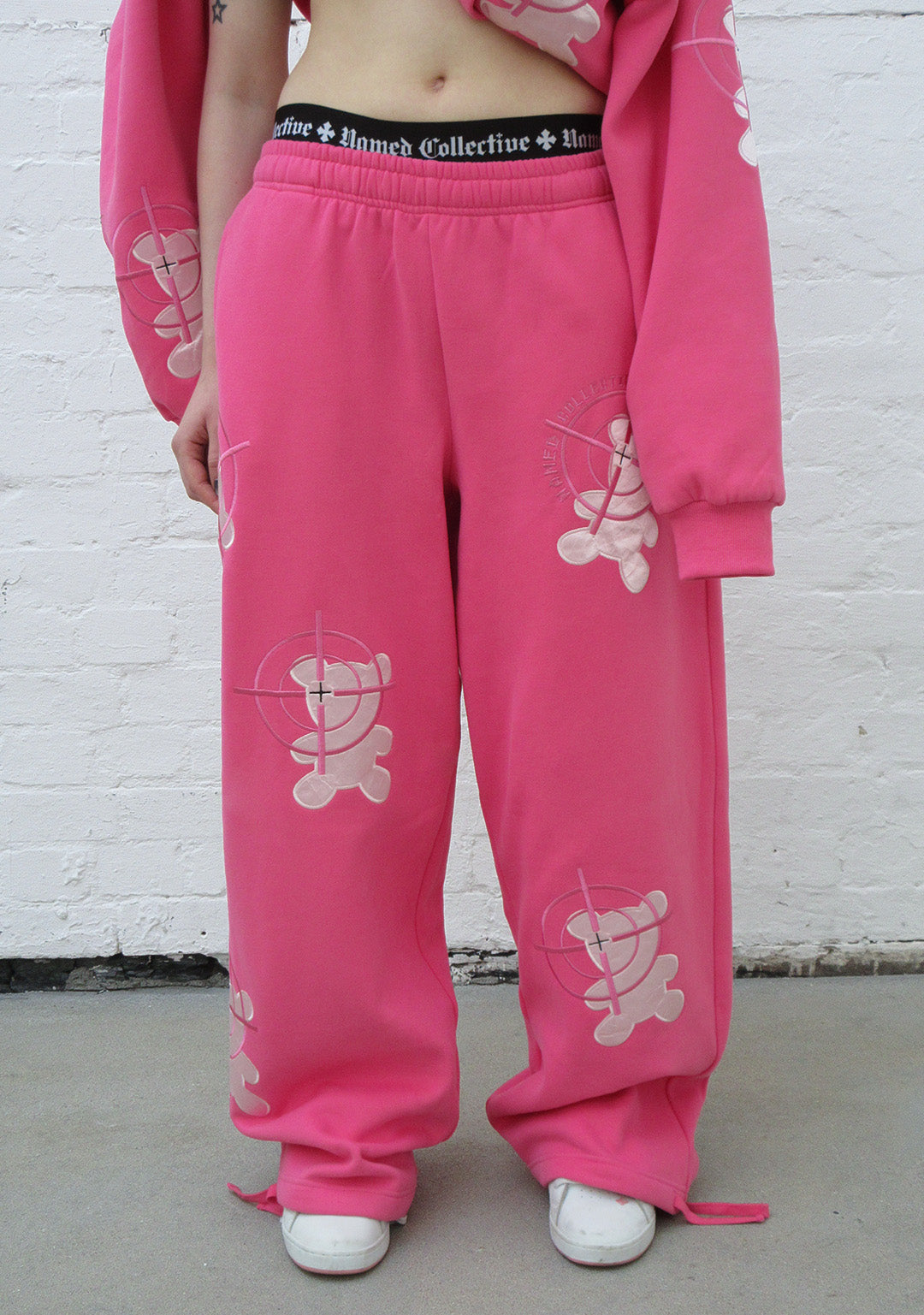 OBSZERNE SPODNIE DRESOWE GAMER HOT PINK