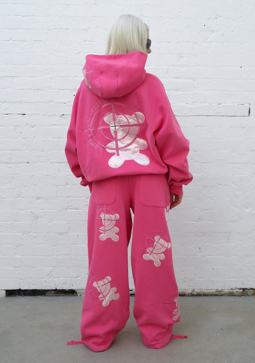 OBSZERNE SPODNIE DRESOWE GAMER HOT PINK