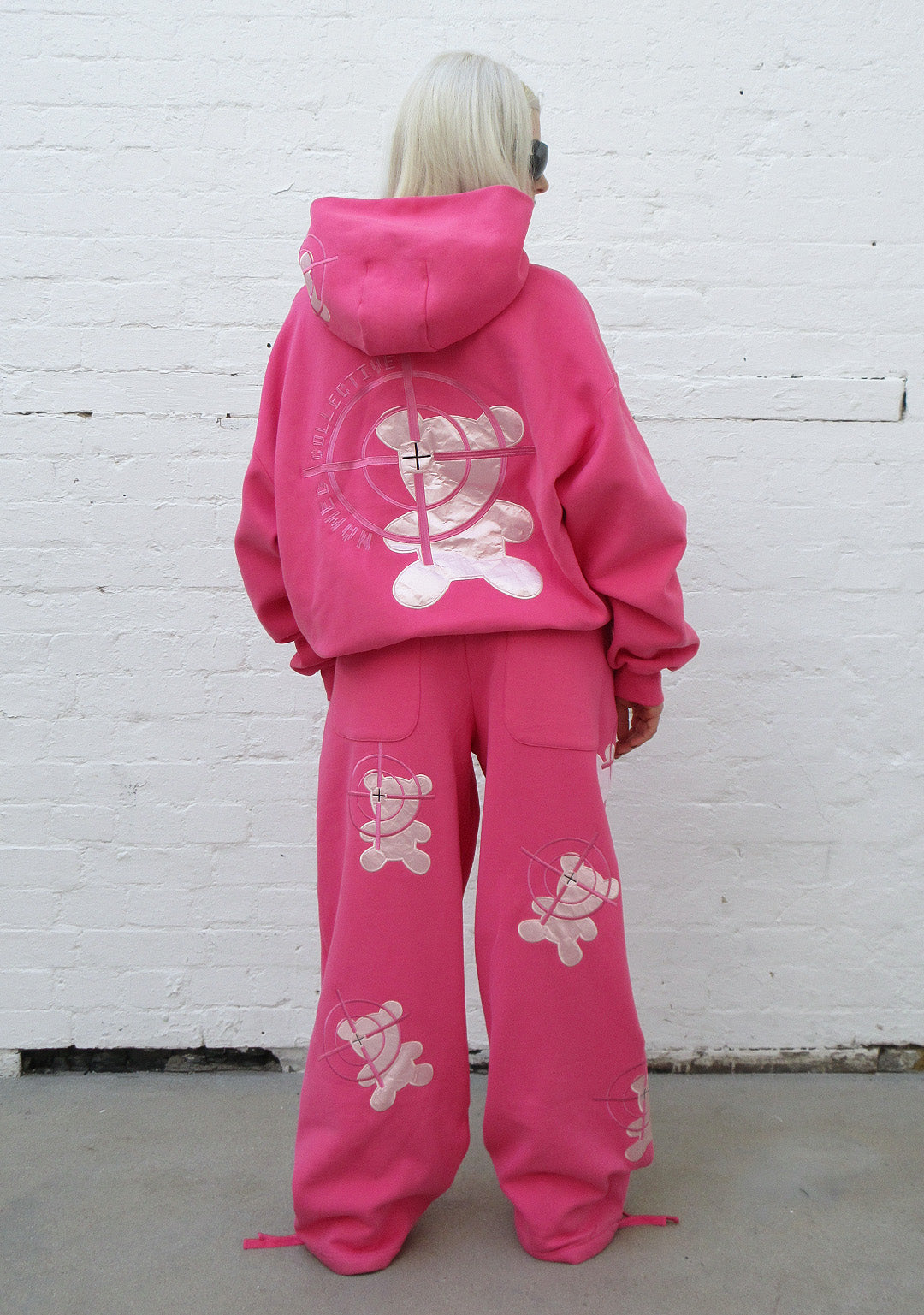 OBSZERNE SPODNIE DRESOWE GAMER HOT PINK