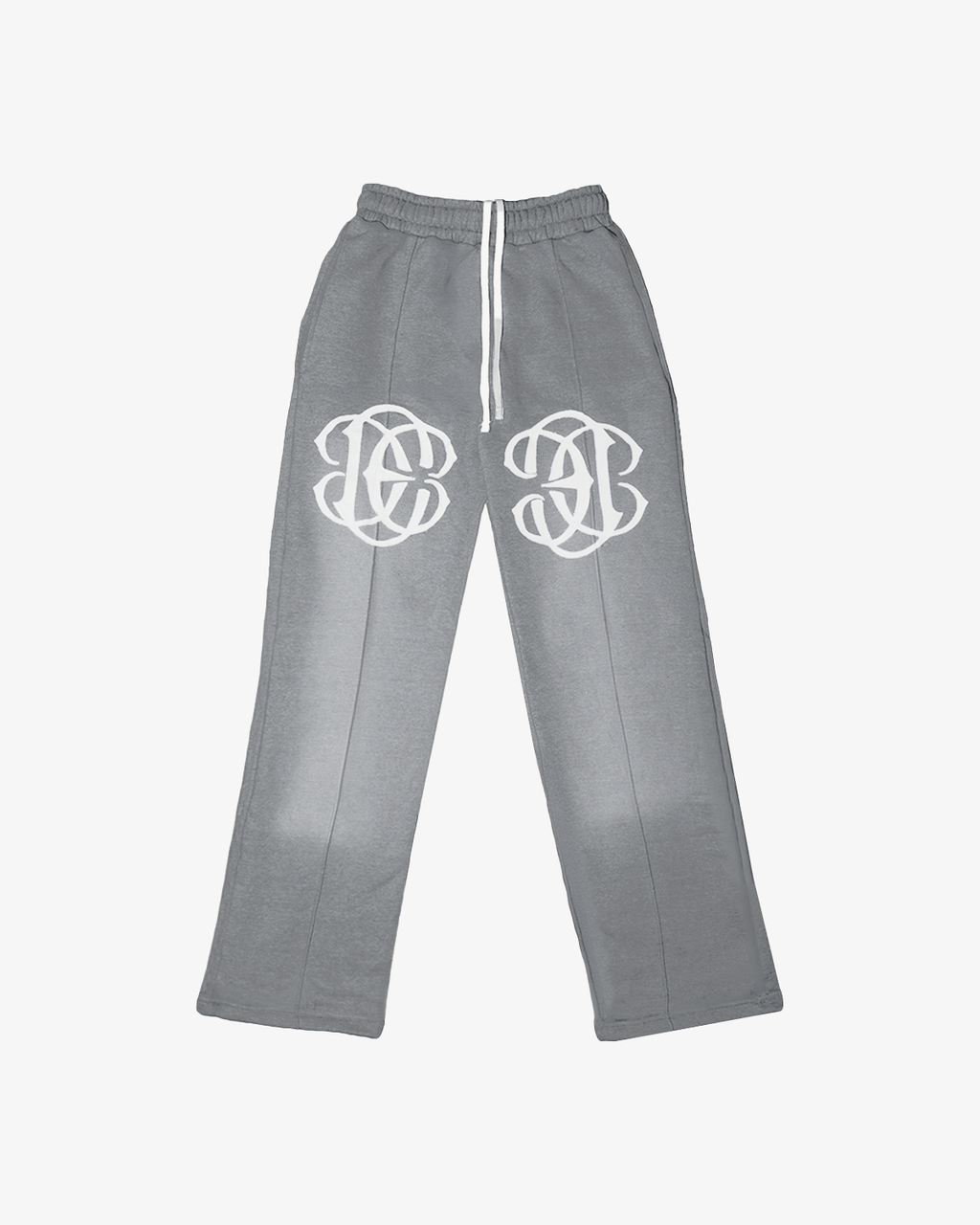 DEO JOGGINGHOSE IM DISTRESSED-LOOK GRAU