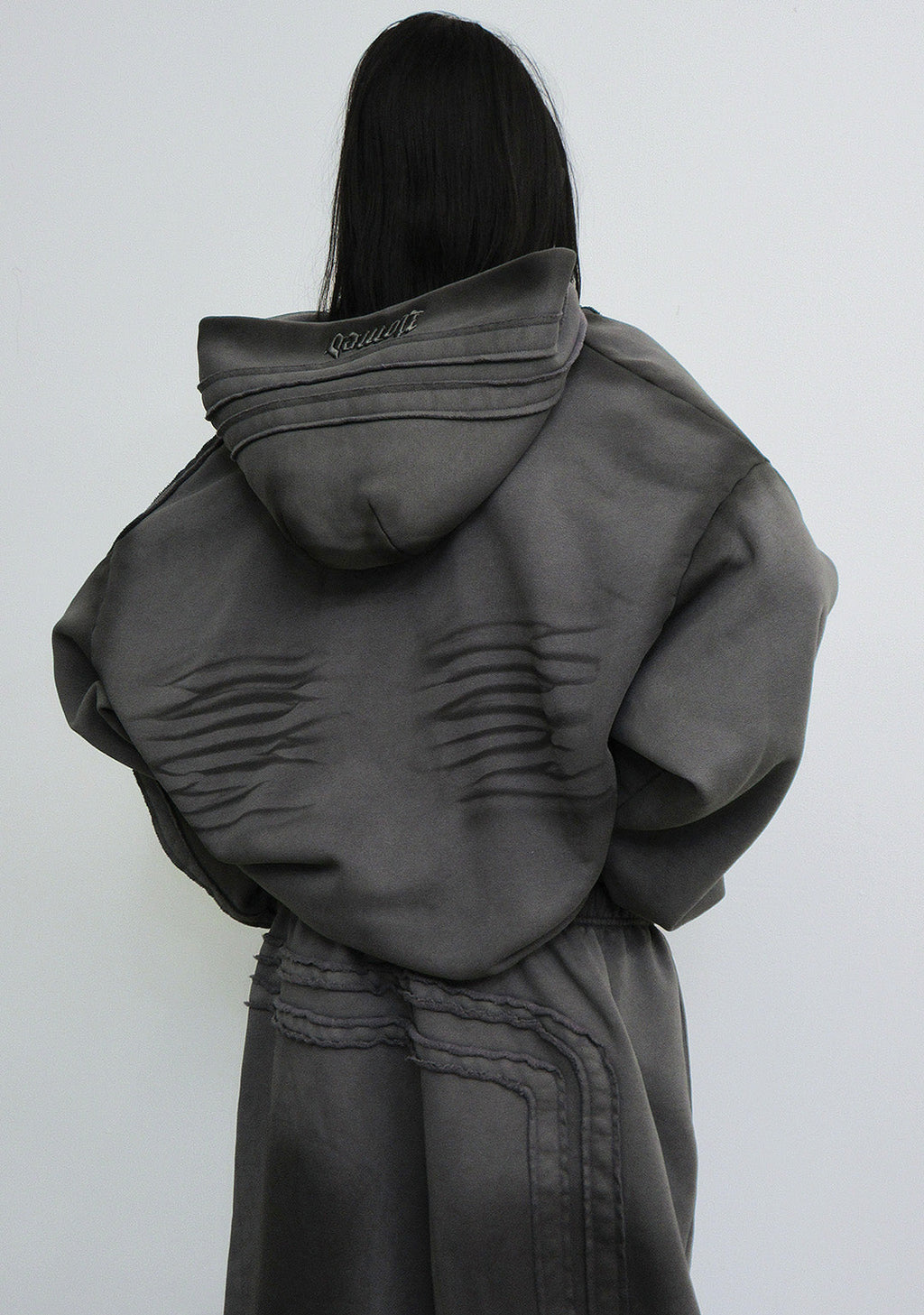 GRIME ZIP-HOODIE WASHED SLATE