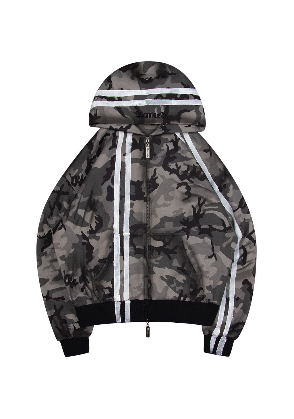 GRIME ZIP-HOODIE GRAU CAMO