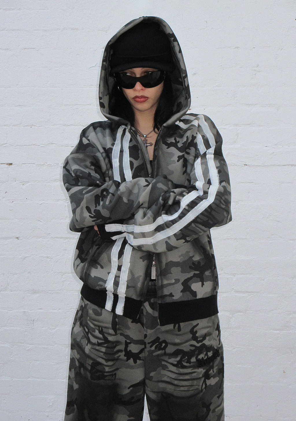 GRIME ZIP-HOODIE GRAU CAMO