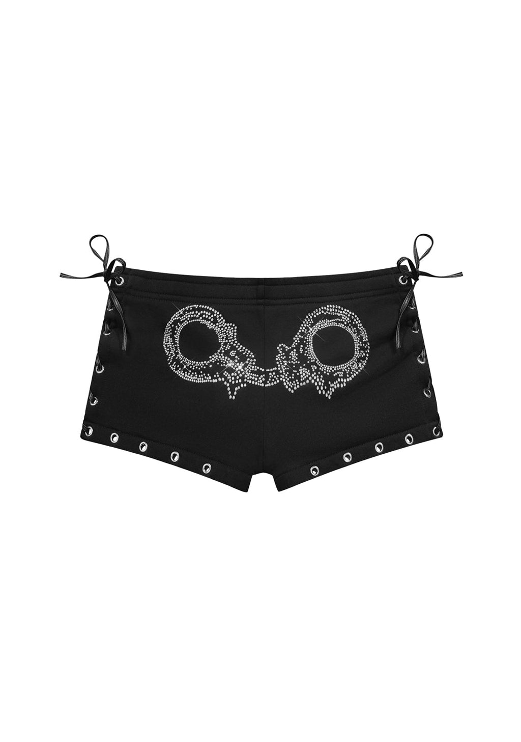 MICRO-SHORT HEIST À STRASS NOIR