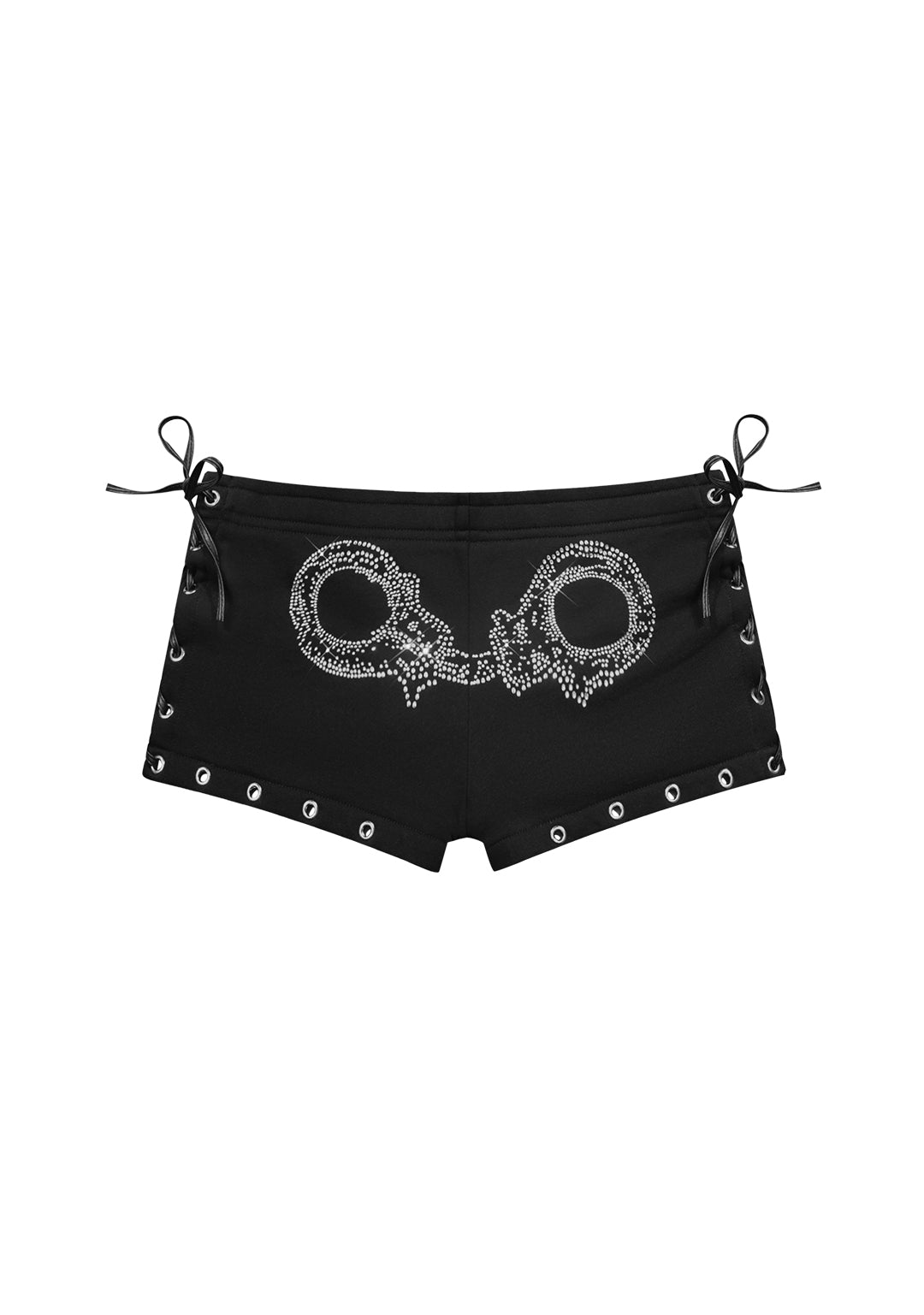 MICRO-SHORT HEIST À STRASS NOIR