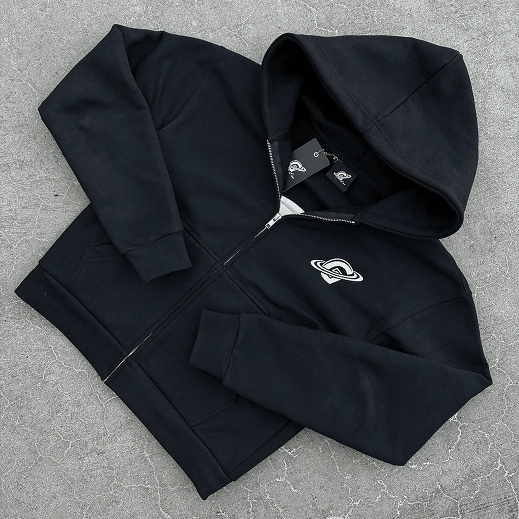 Hoodie met rits Gopo zwart