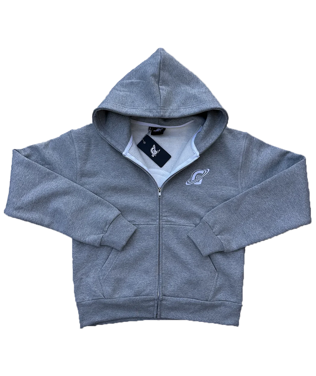 Hoodie met rits Gopo grijs