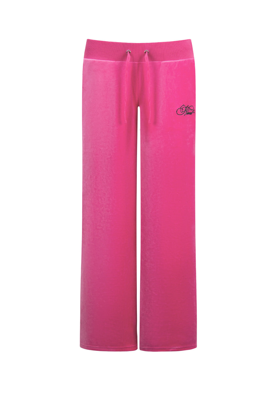 IDOL RHINESTONE velours joggingbroek HOT PINK