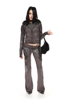Pantaloni della tuta bootcut con strass INFATUATION grigio scuro