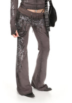 Pantaloni della tuta bootcut con strass INFATUATION grigio scuro