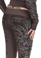 Pantaloni della tuta bootcut con strass INFATUATION grigio scuro