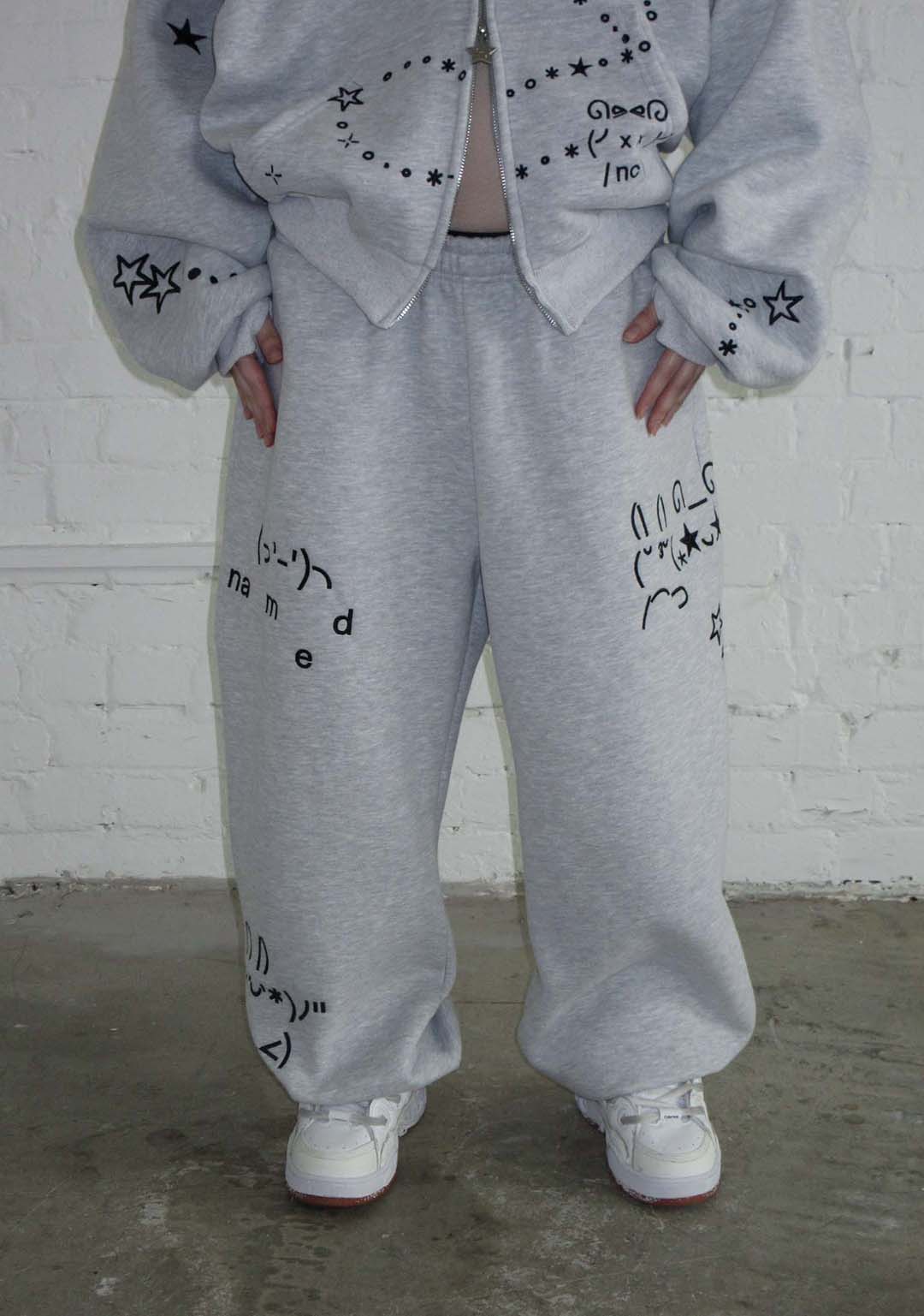 Pantaloni della tuta MALFUNCTION grigio mélange