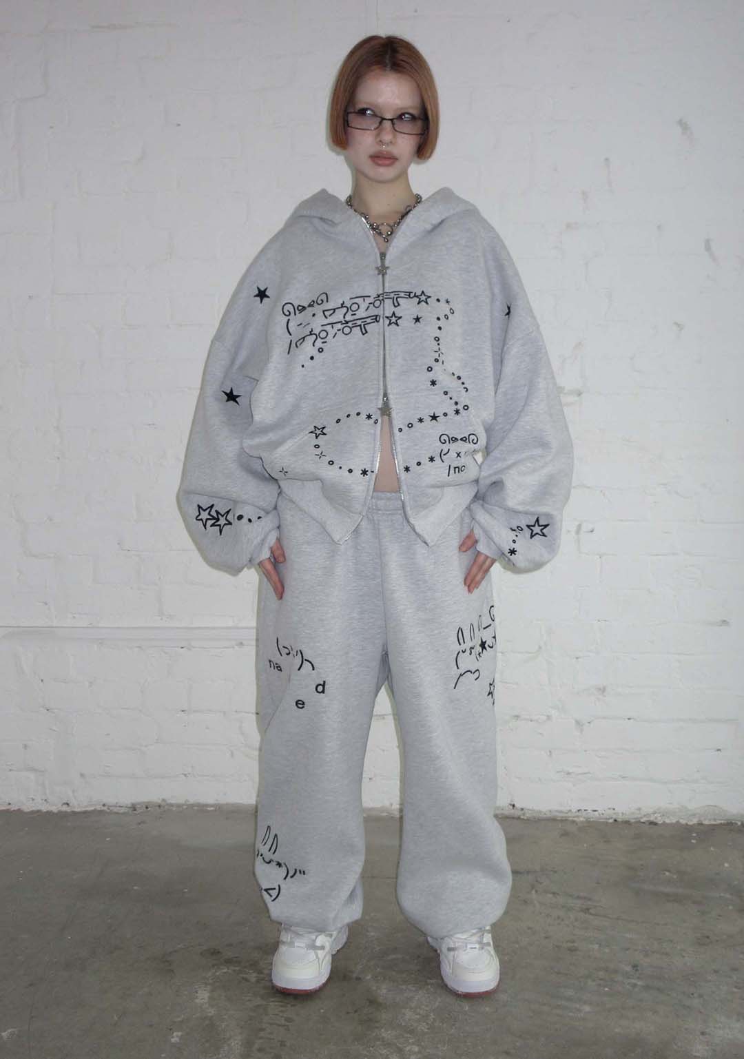 Pantaloni della tuta MALFUNCTION grigio mélange