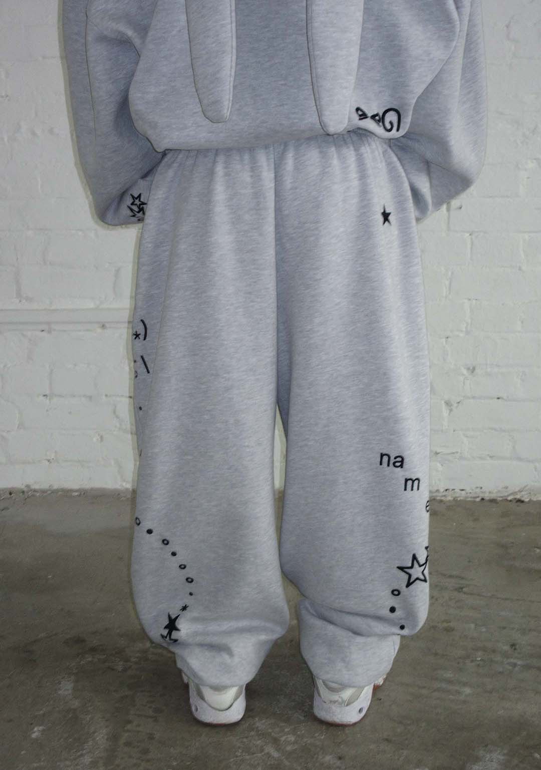 Pantaloni della tuta MALFUNCTION grigio mélange
