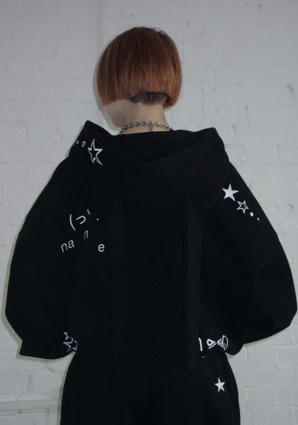 SWEAT À CAPUCHE ZIPPÉ MALFUNCTION BUNNY NOIR (OREILLES DÉTACHABLES)