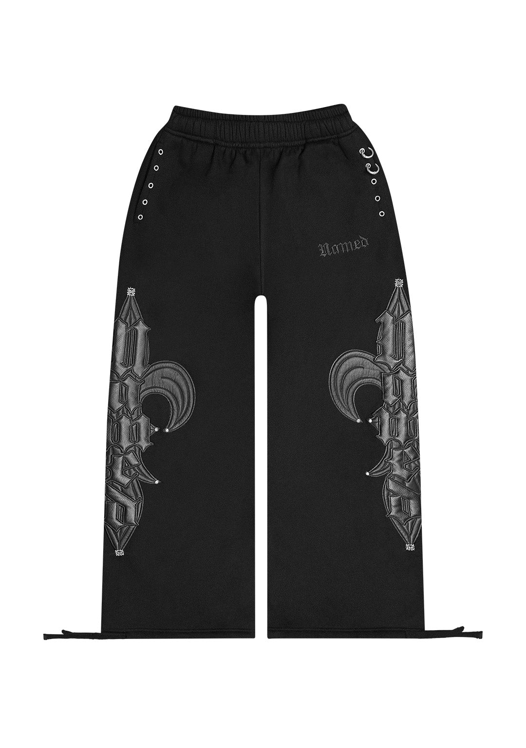 MIDNIGHT oversized joggingbroek met studs ZWART