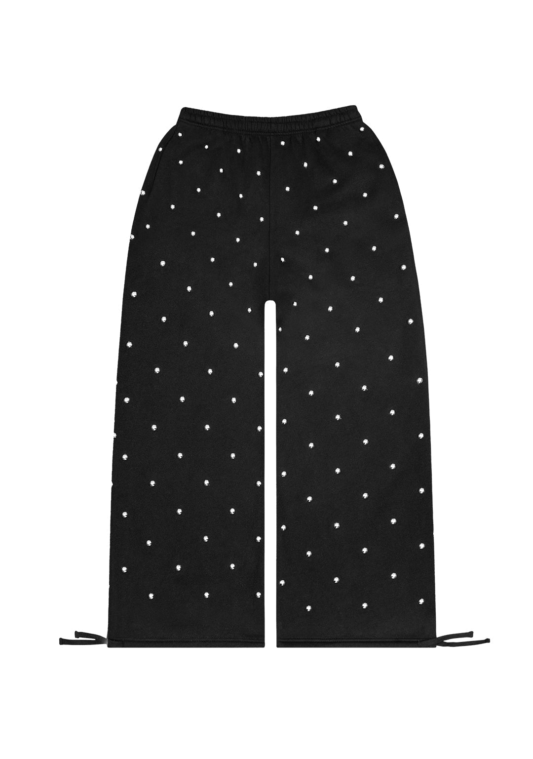 NOVA oversized sweatpants met studs en polkadot, zwart