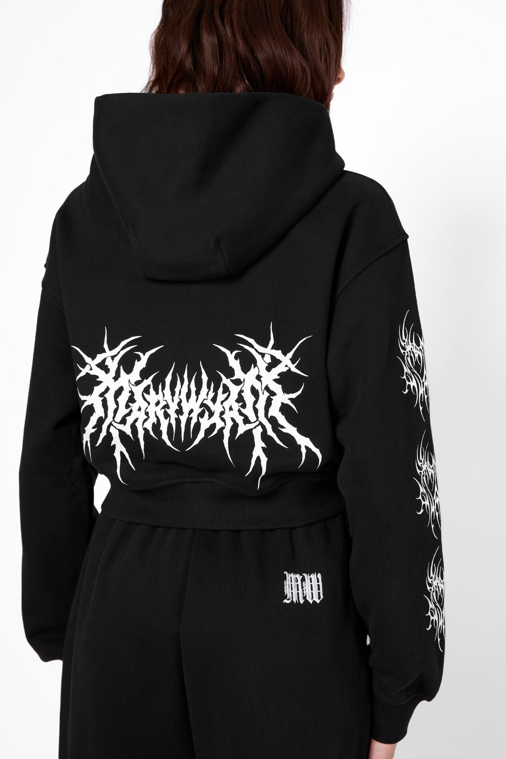 Sweat à capuche zippé court Nephilim