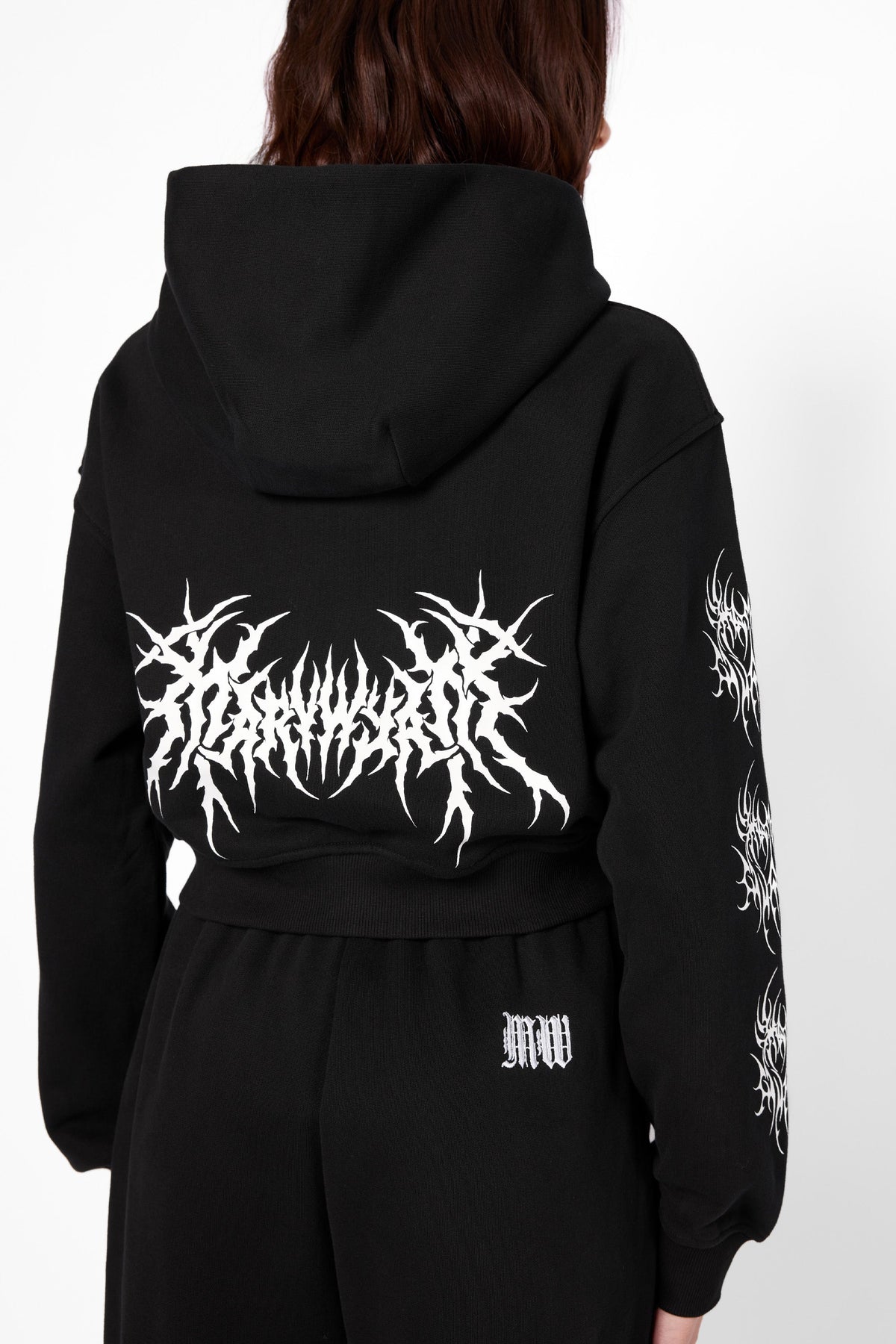 Sweat à capuche zippé court Nephilim