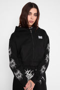 Sweat à capuche zippé court Nephilim