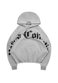 SWEAT À CAPUCHE OVERSIZE NTH ACTIVE OLD ENGLISH GRIS CHINÉ