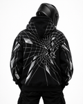 Sweat à capuche réfléchissant Obsidian Grid