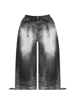 OFF GRID DENIM EFFECT OVERSIZED SWEATPANTS WASHED BLACK