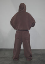 OLD ENGLISH PULLOVER HOODIE WASHED MAUVE