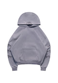 SWEAT À CAPUCHE OLD ENGLISH GRIS VINTAGE DÉLAVÉ